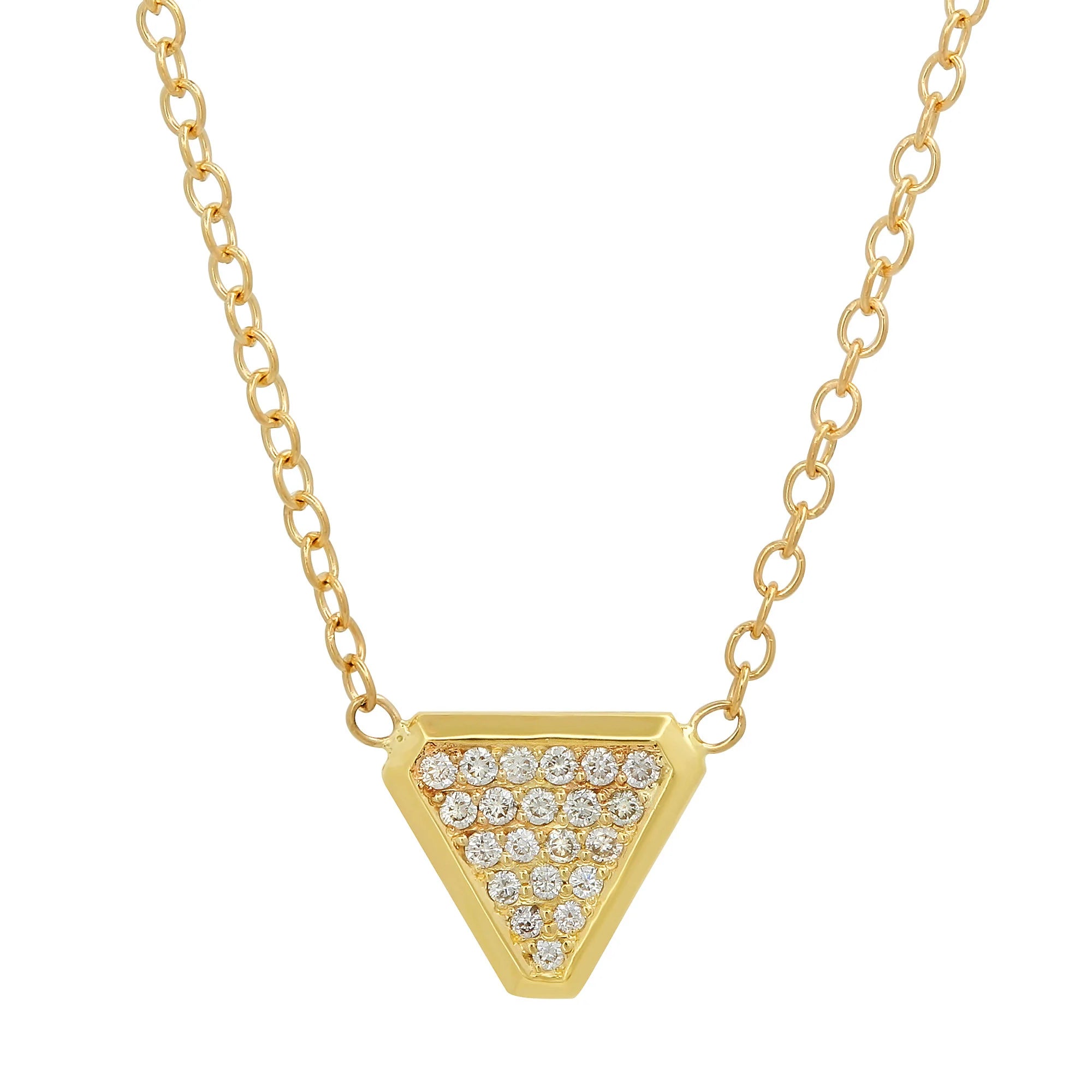 Benitoite Diamond Necklace Pendant Necklace Elisabeth Bell Jewelry Yellow Gold