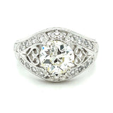 VS1 Old European Diamond Ring Cocktail Ring Roseark Vintage