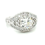 VS1 Old European Diamond Ring Cocktail Ring Roseark Vintage