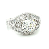 VS1 Old European Diamond Ring Cocktail Ring Roseark Vintage