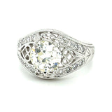 VS1 Old European Diamond Ring Cocktail Ring Roseark Vintage