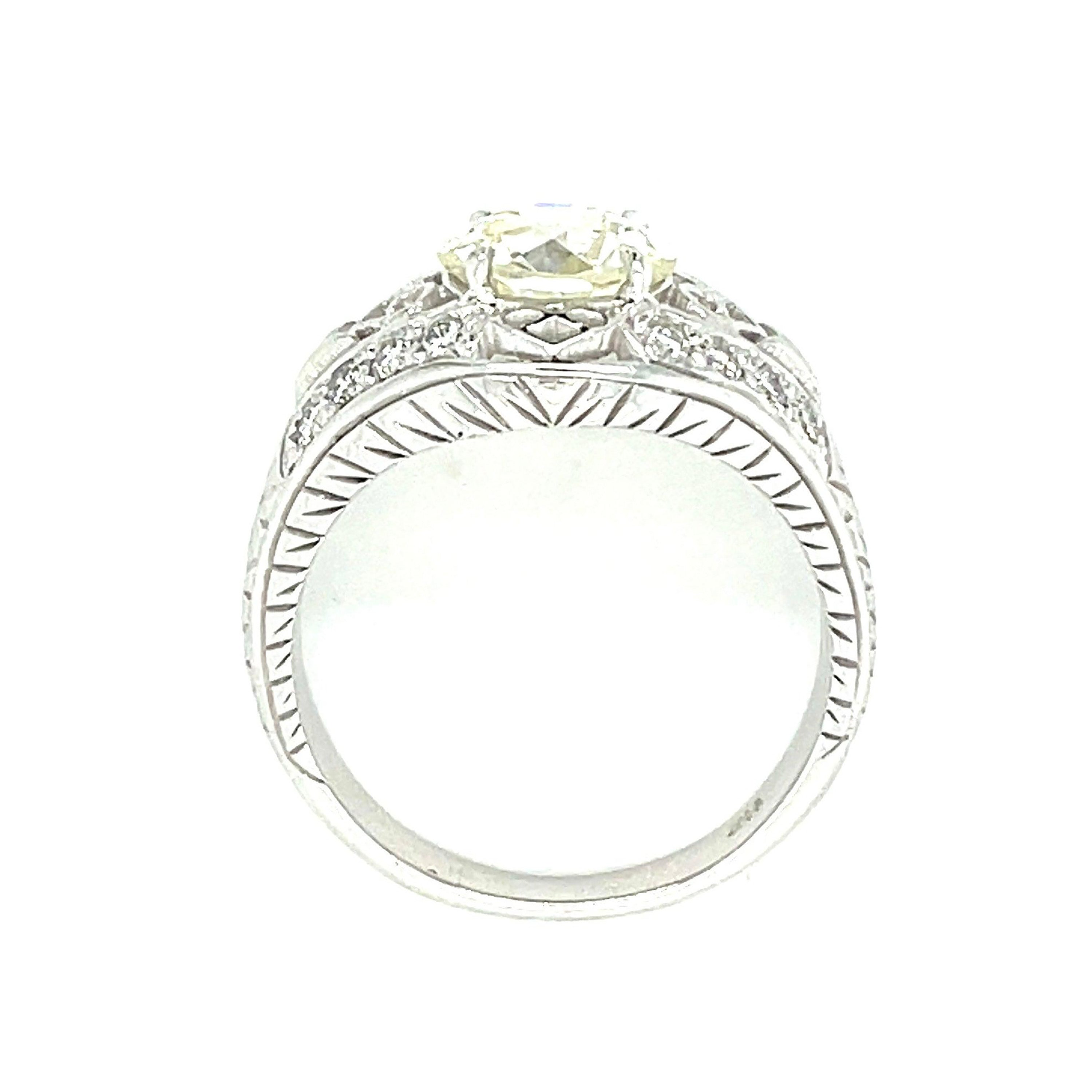 VS1 Old European Diamond Ring Cocktail Ring Roseark Vintage
