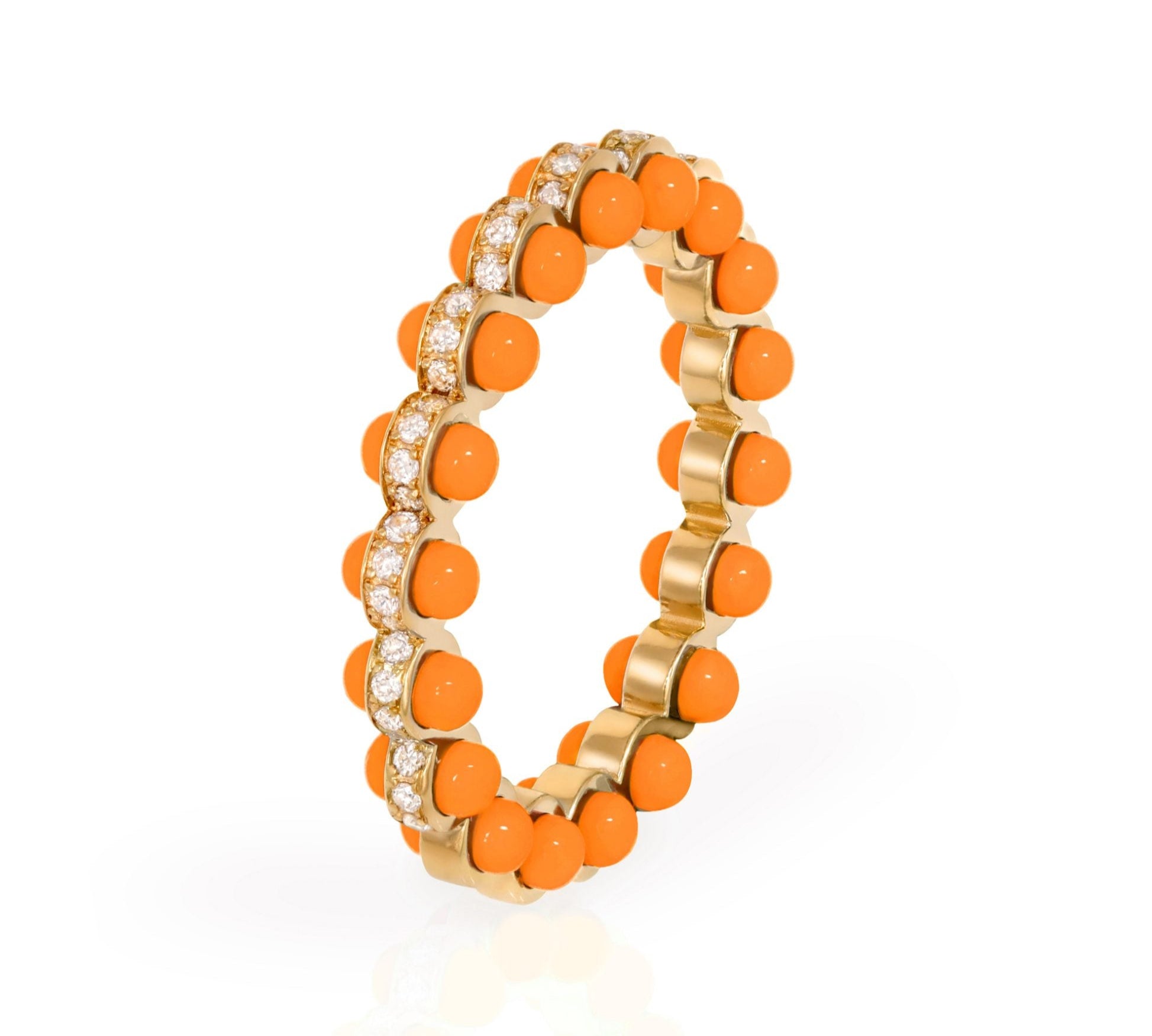 Rubidium Ring, Size One Band Ring Latelier Nawbar Orange Rubidium