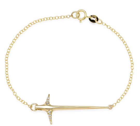 Diamond Thorn Bracelet Chain Bracelet Elisabeth Bell Jewelry Yellow Gold  