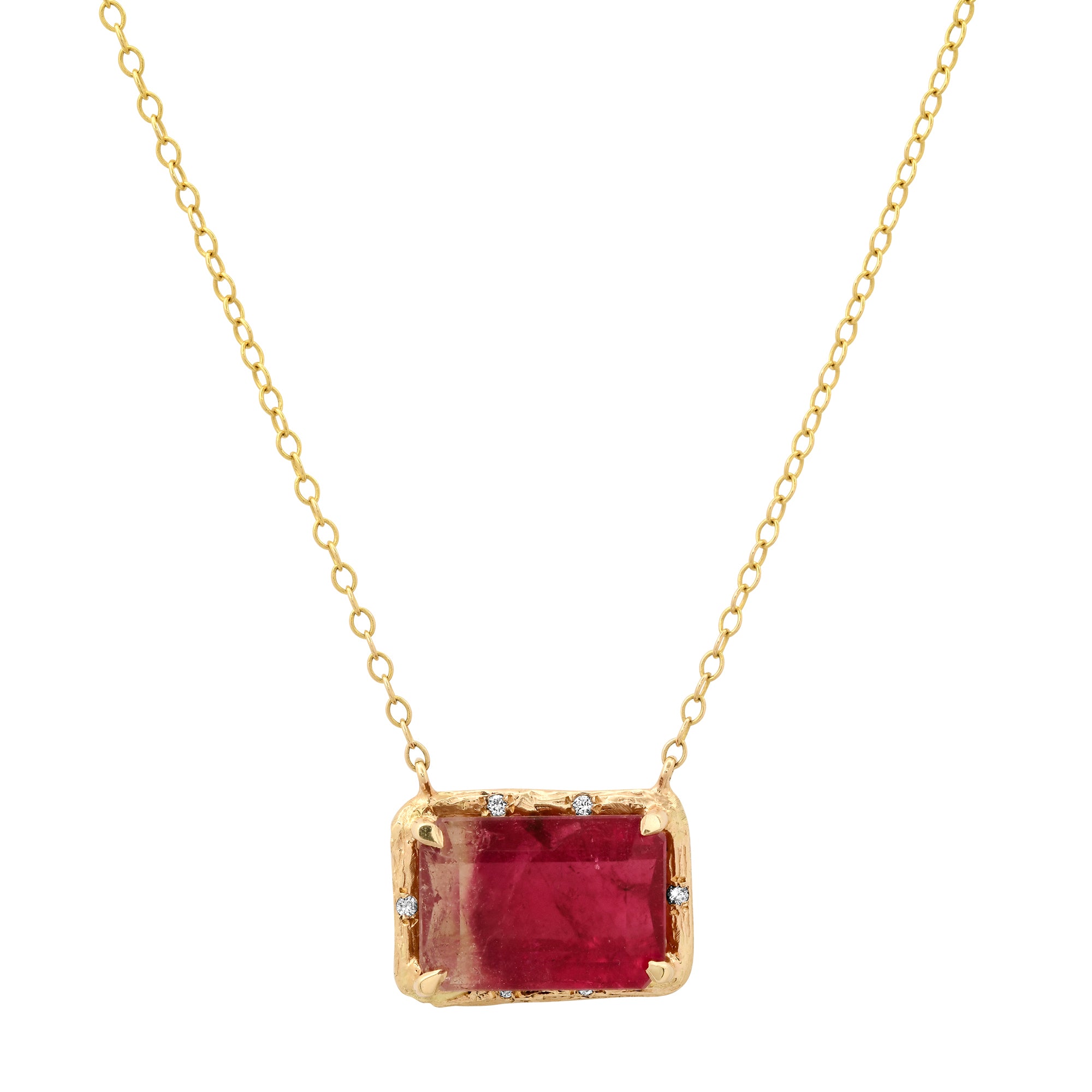 Willow Pink Tourmaline Necklace Pendant Necklace Elisabeth Bell Jewelry