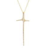 Full Diamond Thorn Necklace, Large Pendant Necklace Elisabeth Bell Jewelry
