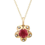 Tourmaline Fleur Necklace Pendant Necklace Elisabeth Bell Jewelry