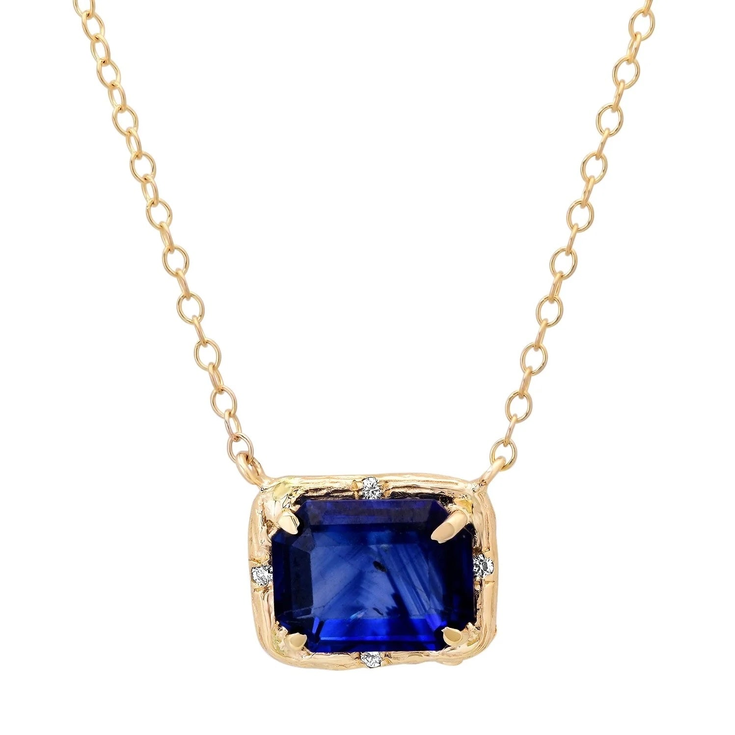 Natural Mystic Sapphire Necklace Pendant Necklace Elisabeth Bell Jewelry