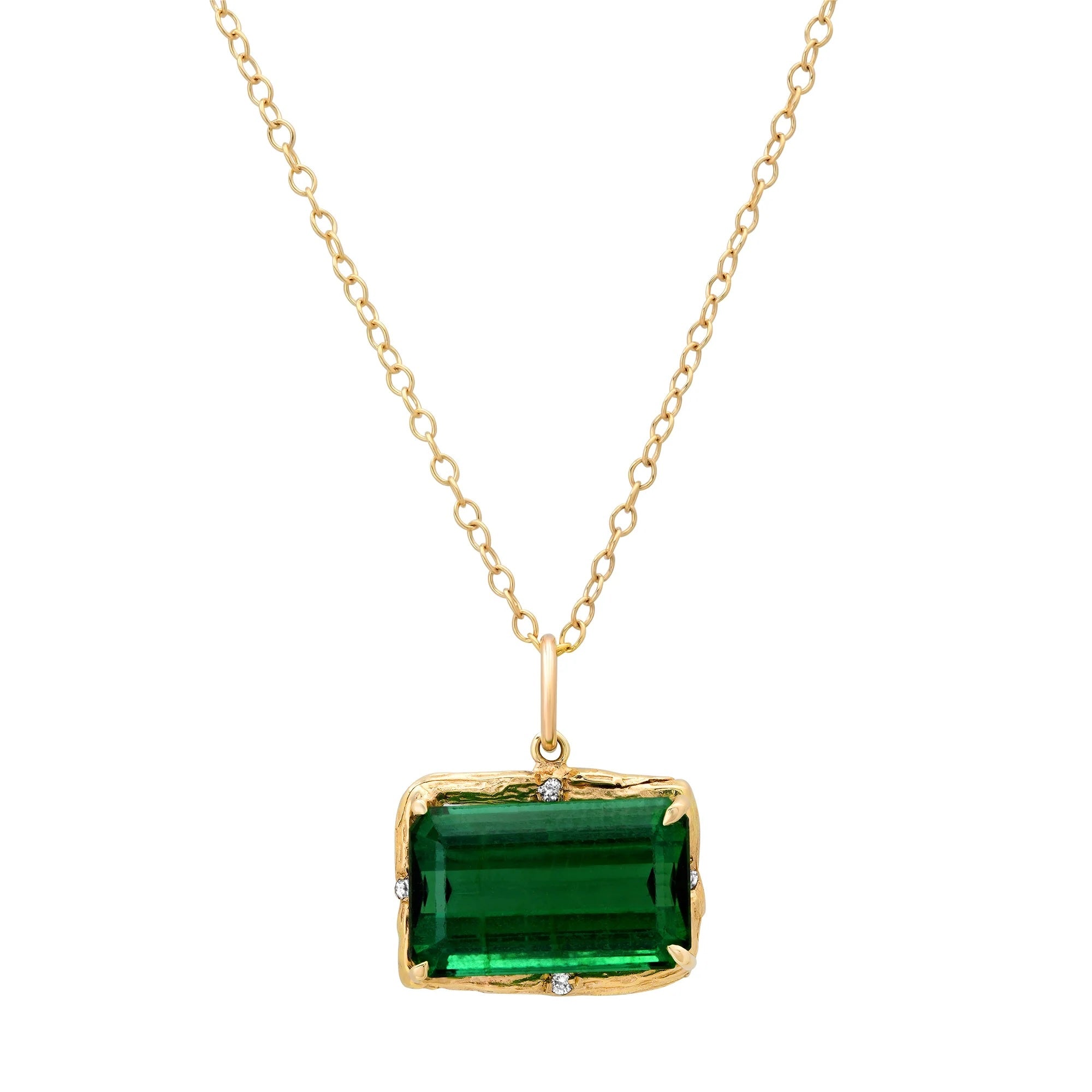 Green Tourmaline Necklace Pendant Necklace Elisabeth Bell Jewelry