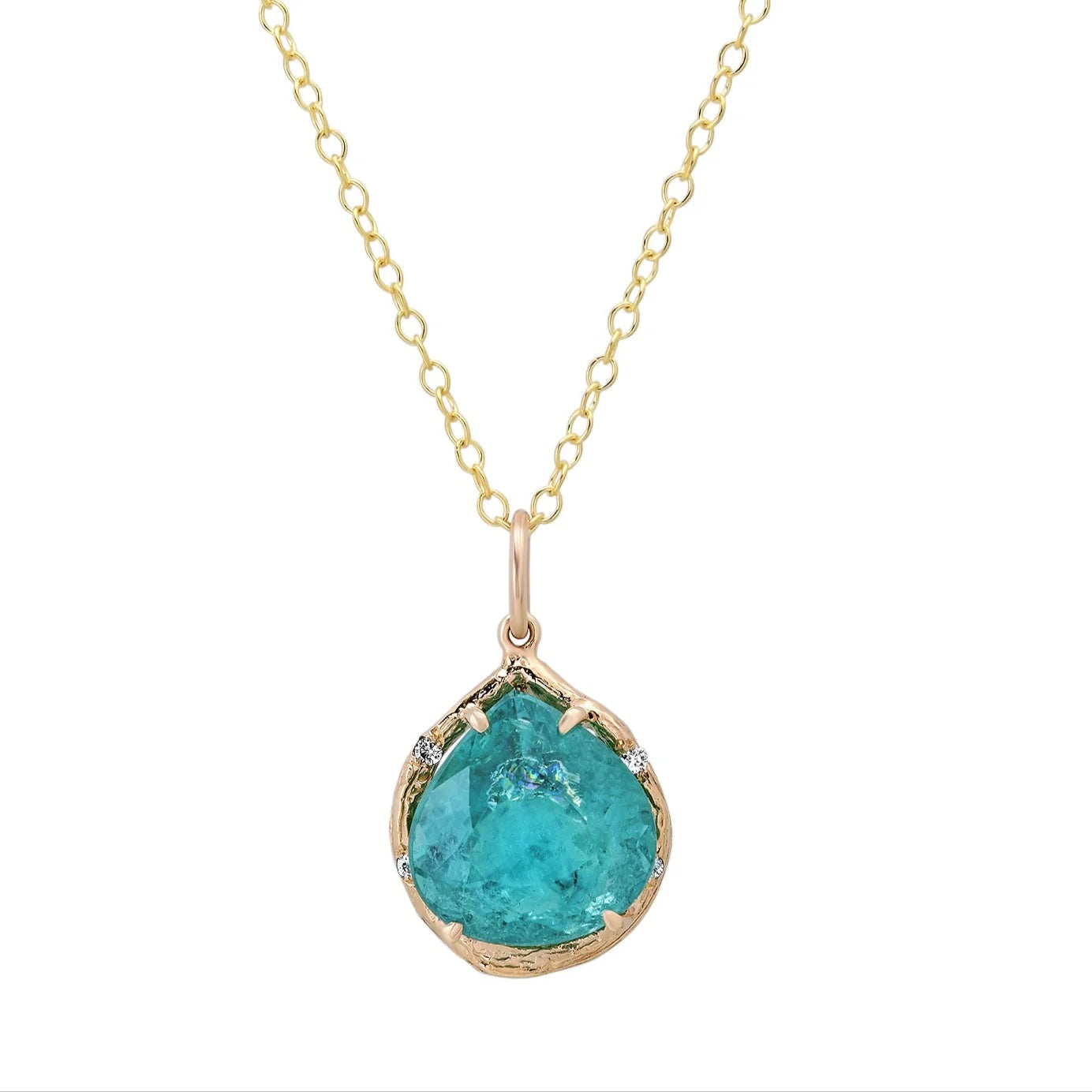Aqua Tourmaline Necklace Pendant Necklace Elisabeth Bell Jewelry
