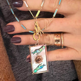 Gyan Mudra Ladyfinger Charm with Diamond Ring Charm Maura Green
