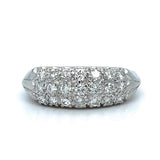 Vintage 1950s Three Row Diamond Band Statement Ring Roseark Vintage