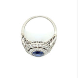 GIA Sri Lanka Sapphire Handmade Ring Statement Ring Roseark Vintage