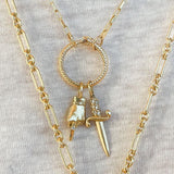 'The Ladybird' Middle Finger Charm with Diamond Charm Maura Green