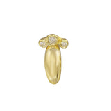 Chubby Half-Hoop with Triple Diamonds Hoop Earrings Jaine K Designs Single