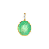 One of a Kind Oval Emerald Pendant Pendant Amy Gregg Jewelry   