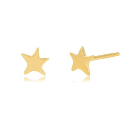 Star Stud Earring Stud Earrings Jaine K Designs Yellow Gold  