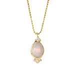 Oval Necklace, Opal Pendant Jaine K Designs Yellow Gold  