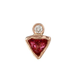 Triangle Topaz & Diamond Stud Earring Stud Earrings Jaine K Designs Single