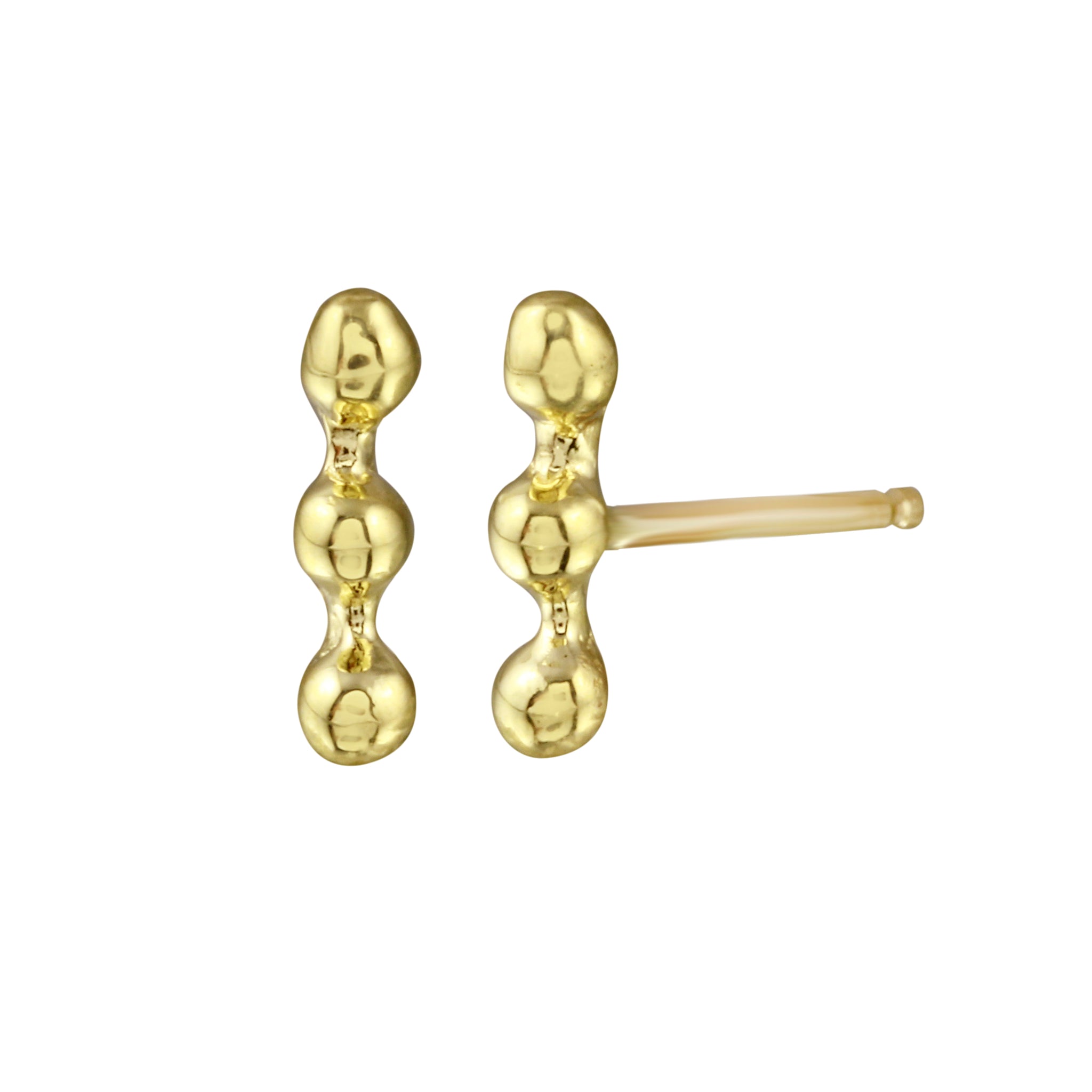 Triple-Dot Line Stud Stud Earrings Jaine K Designs Pair