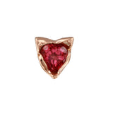 Topaz Heart Cat Stud Earring Stud Earrings Jaine K Designs Pink Topaz Single