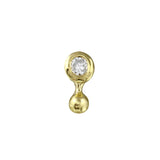 Diamond Dot Line Stud Stud Earrings Jaine K Designs Single