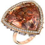Rose Quartz Horizon Ring Statement Ring Karma El-Khalil 6