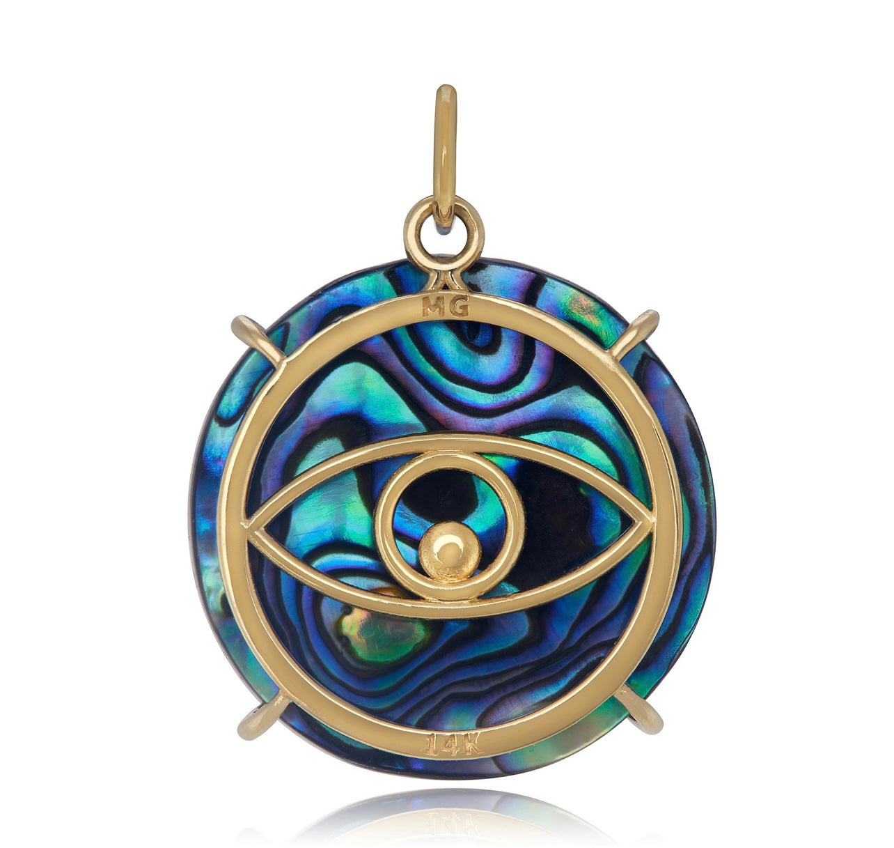 Peacock Feathers Yin Yang Pendant Pendant Maura Green