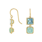 Aquamarine Seafoam Tourmaline Drop Earrings Drop Earrings Amy Gregg Jewelry