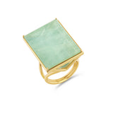 Mirror Cut Aquamarine Ring Cocktail Amy Gregg Jewelry   