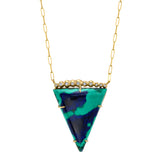 OOAK Chrysocolla Azurite Necklace Pendant Necklace Jill Hoffmeister
