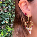 Triple Teardrop Ruby Stud Stud Earrings Roseark Deux