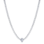 Diamond Teardrop Tennis Necklace Statement Necklace Roseark Deux