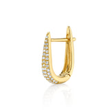 Pave Diamond Pointed-Tear Hoop Hoop Earrings Roseark Deux Single
