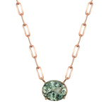 Green Tourmaline Necklace Pendant Necklace Roseark