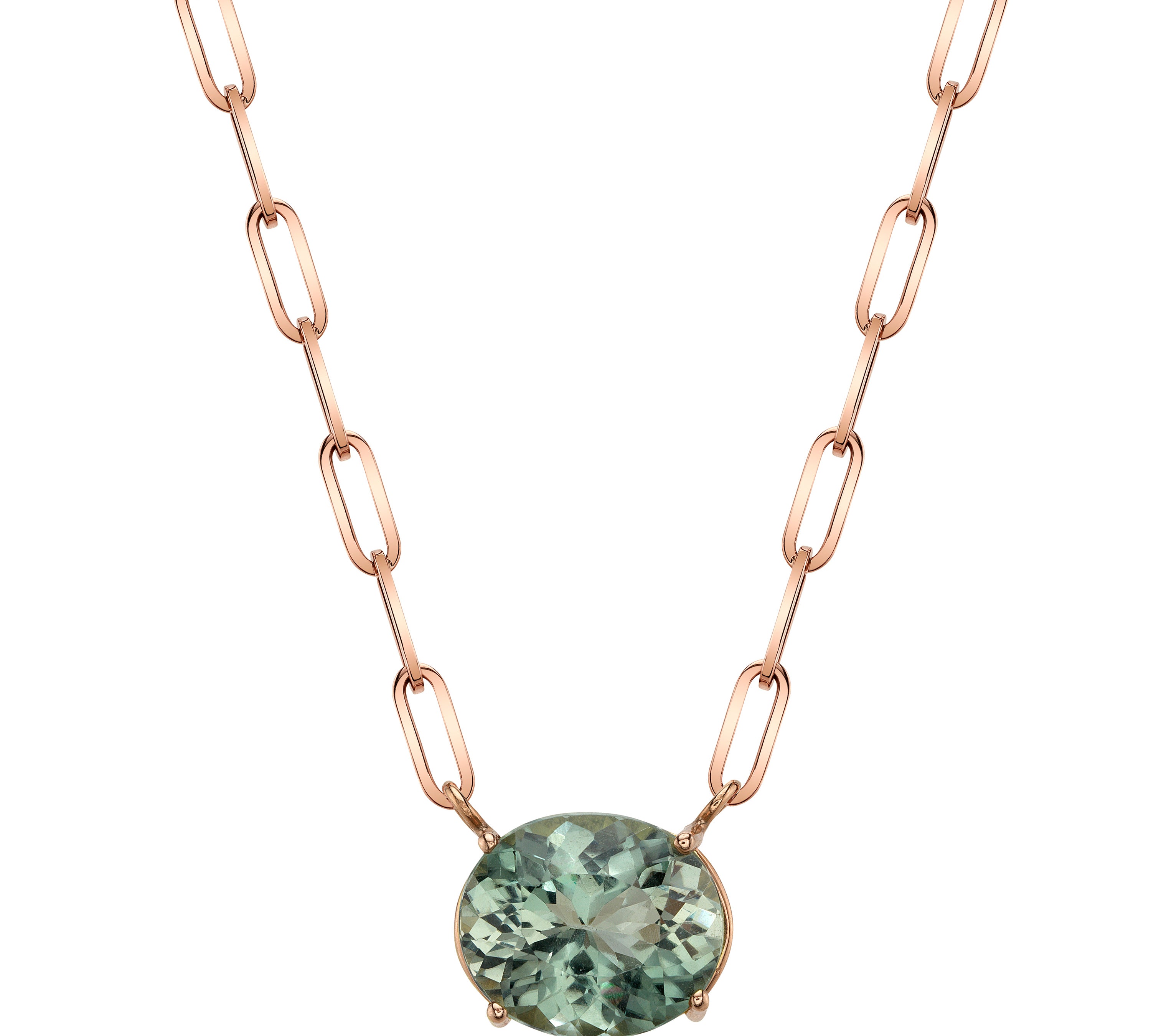 Green Tourmaline Necklace Pendant Necklace Roseark