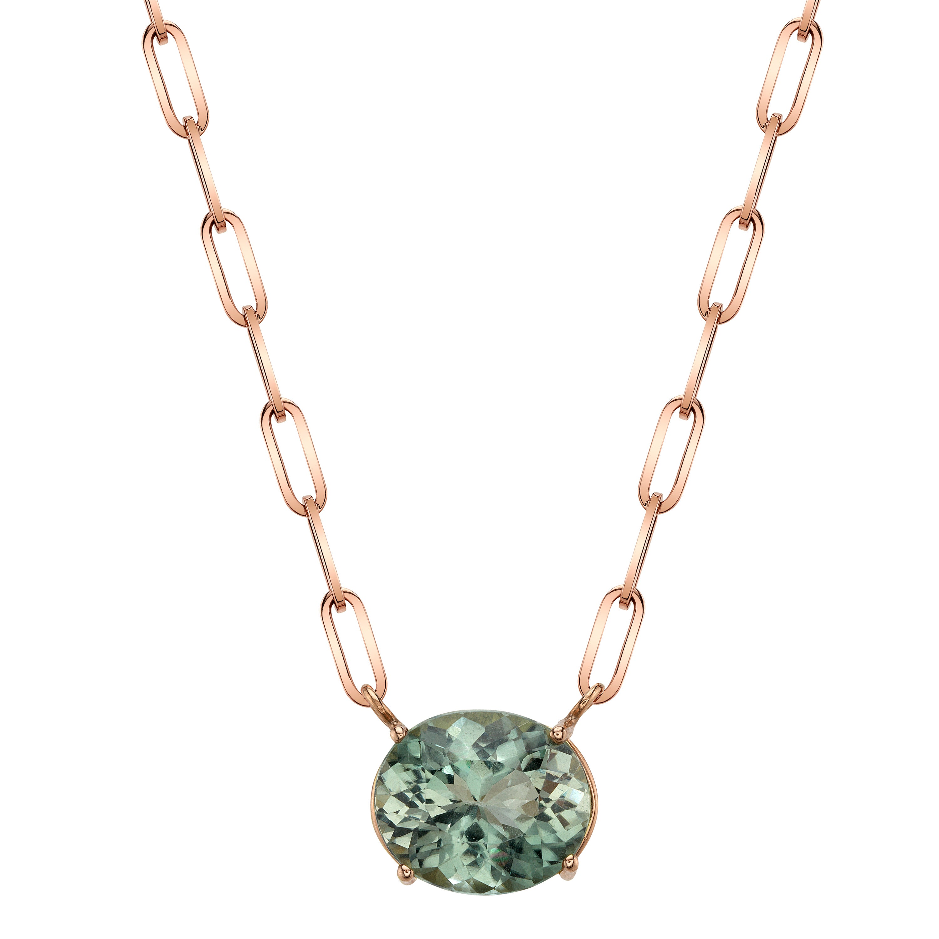 Green Tourmaline Necklace Pendant Necklace Roseark
