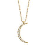 Diamond Crescent Pendant Necklace