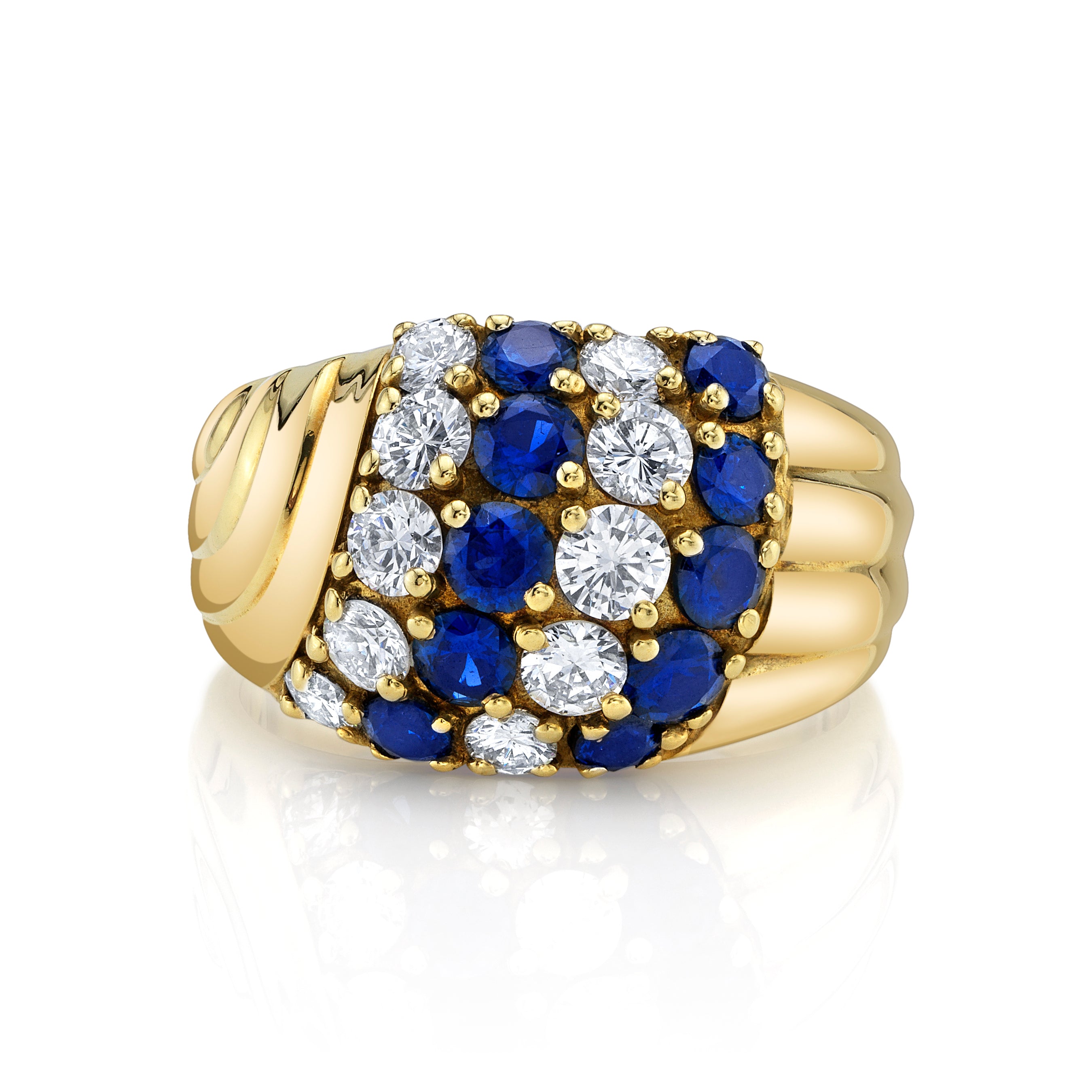 Sapphire Diamond Estate Statement Ring Statement Ring Roseark Vintage