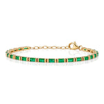 Baguette Tennis Bracelet Tennis Bracelet Roseark Deux Emerald  