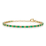 Baguette Tennis Bracelet Tennis Bracelet Roseark Deux Emerald