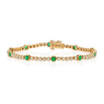 Emerald Diamond Bezel Tennis Bracelet Tennis Bracelet Roseark Deux