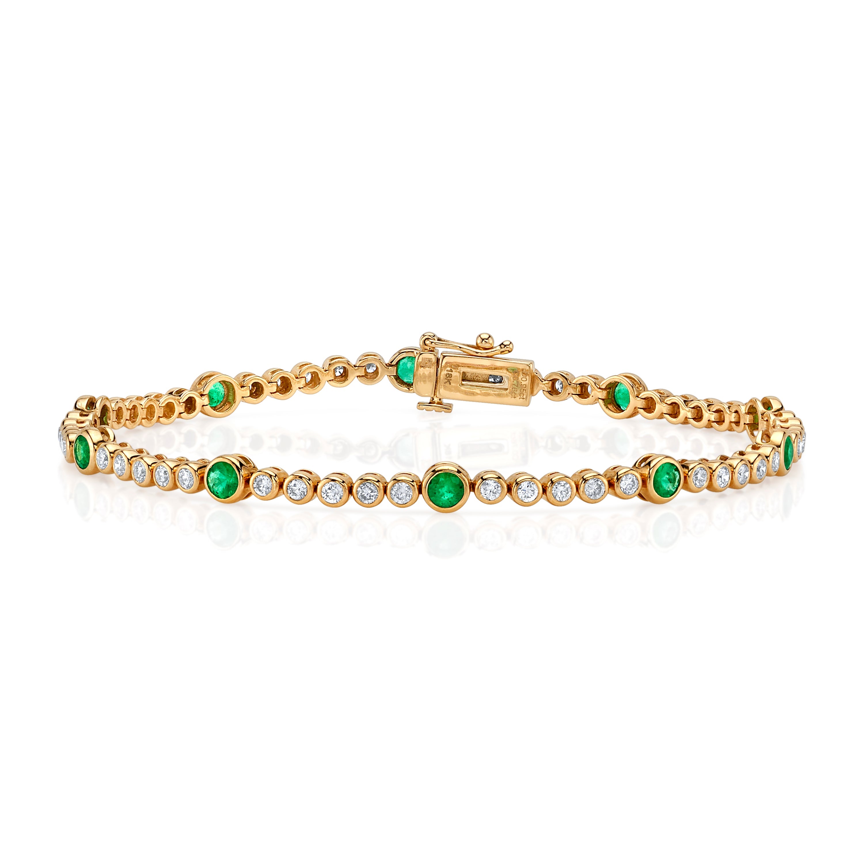 Emerald Diamond Bezel Tennis Bracelet Tennis Bracelet Roseark Deux