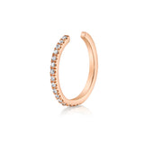 Thin Rose Ear Cuff with Diamonds Ear Cuff Earring Roseark Deux