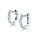 Diamond Huggie, Medium Huggie Earrings Roseark Deux Pair