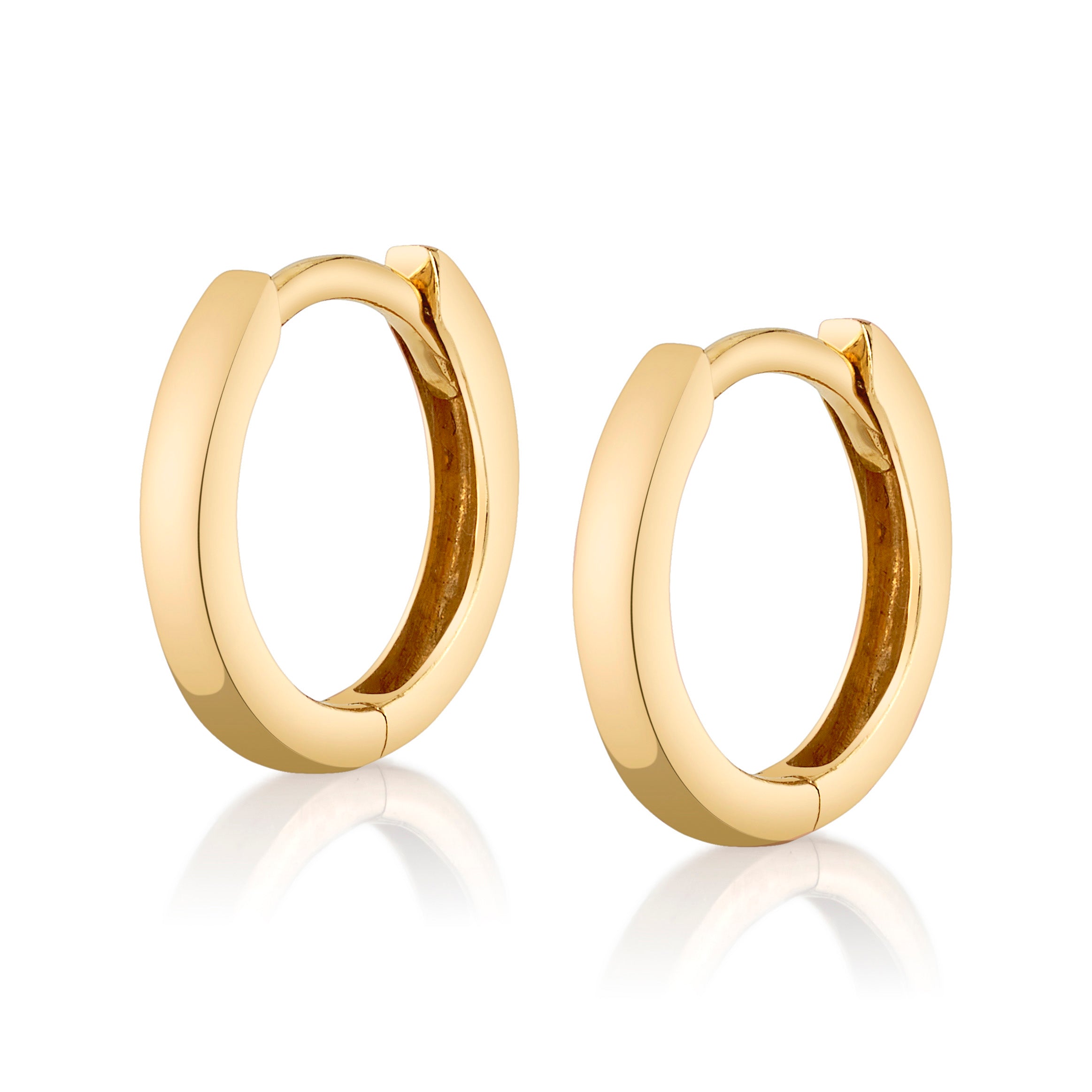 Mini Huggie Hoop Huggie Earrings Roseark Deux Pair Yellow Gold