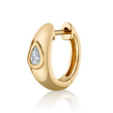 Teardrop Diamond Huggies Huggie Earrings Roseark Deux Single