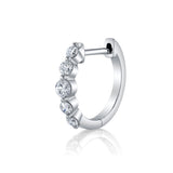 5 Diamond Gradient Huggie Huggie Earrings Roseark Deux Single