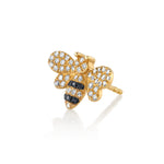 Diamond Bumble Bee Stud Stud Earrings Roseark Deux Single