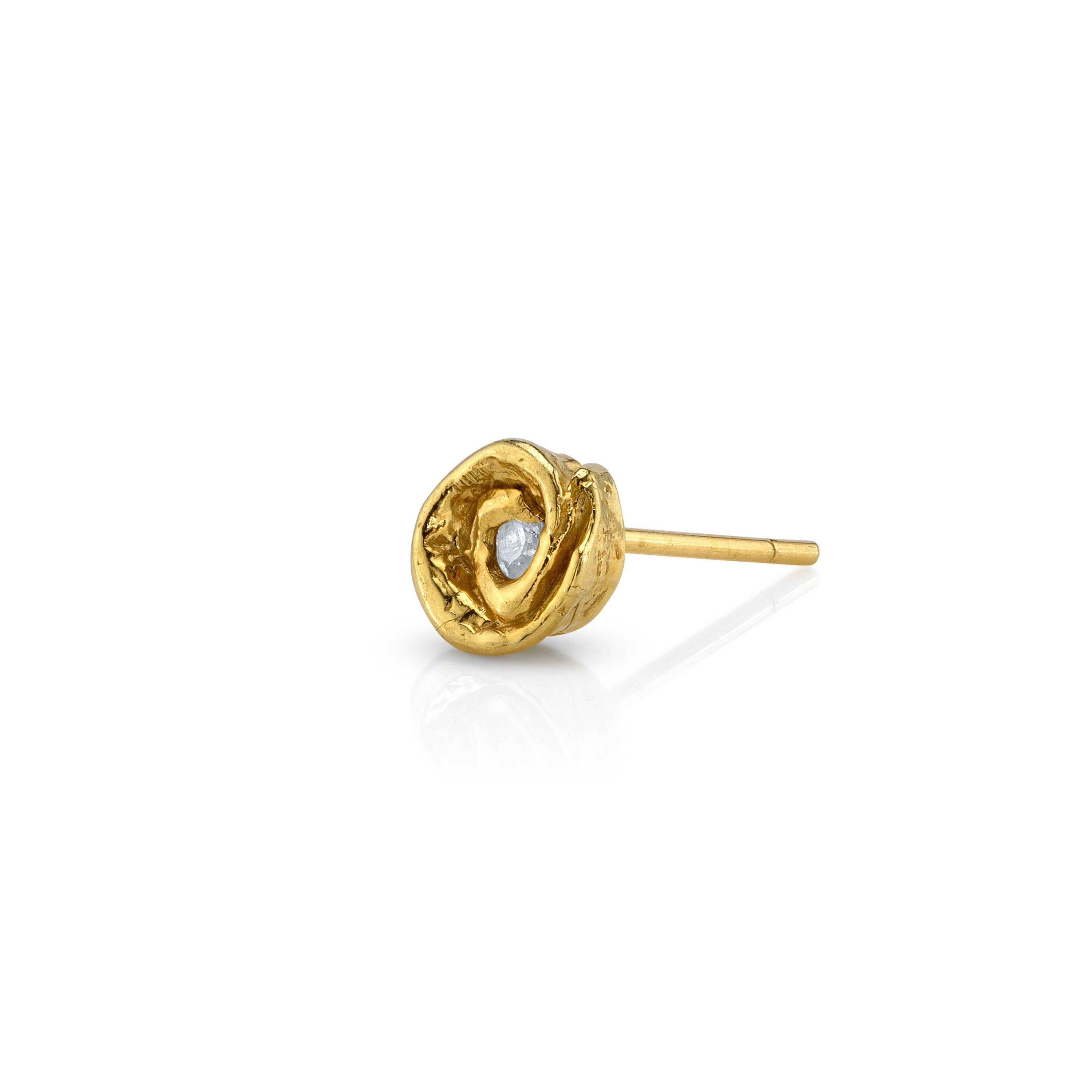 Rosebud Stud, Small Stud Earrings Roseark Single